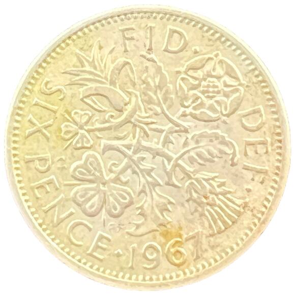 1967 SIXPENCE BRIDAL LUCKY MONEY SHOE - Picture 3 of 3